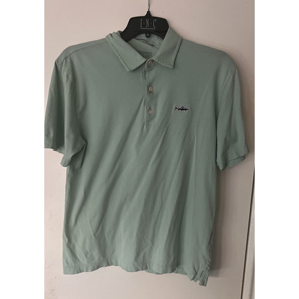 Patagonia Polo Short Sleeve Shirt Light Green Men’s Small
